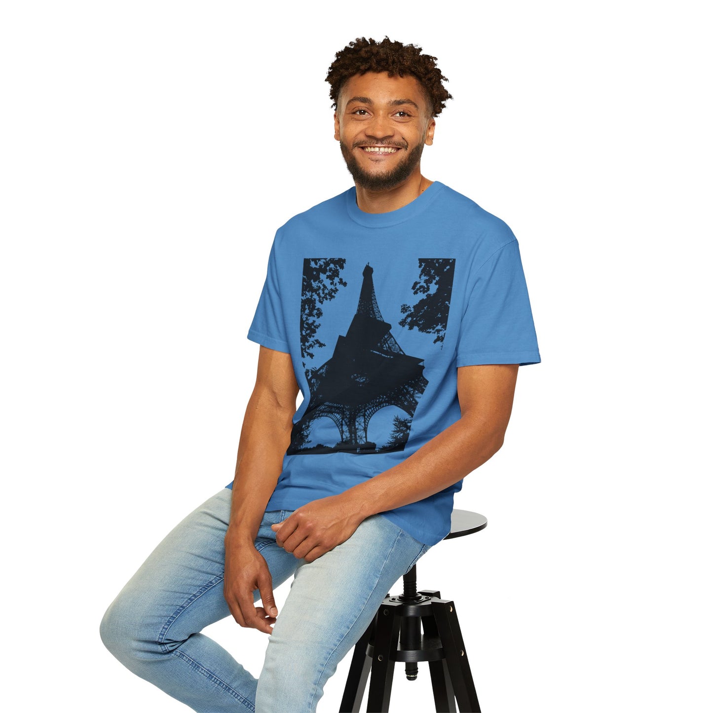 Eiffel Tower Unisex Garment-Dyed T-shirt