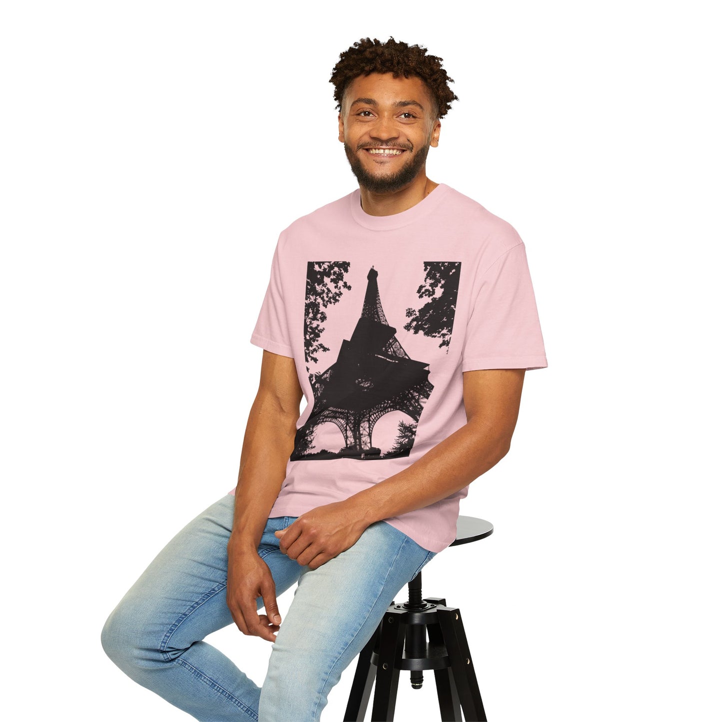 Eiffel Tower Unisex Garment-Dyed T-shirt
