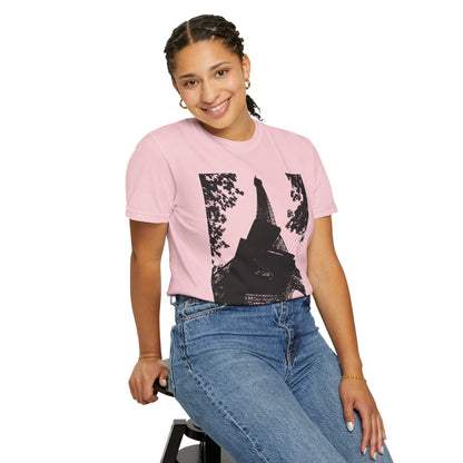 Eiffel Tower Unisex Garment-Dyed T-shirt