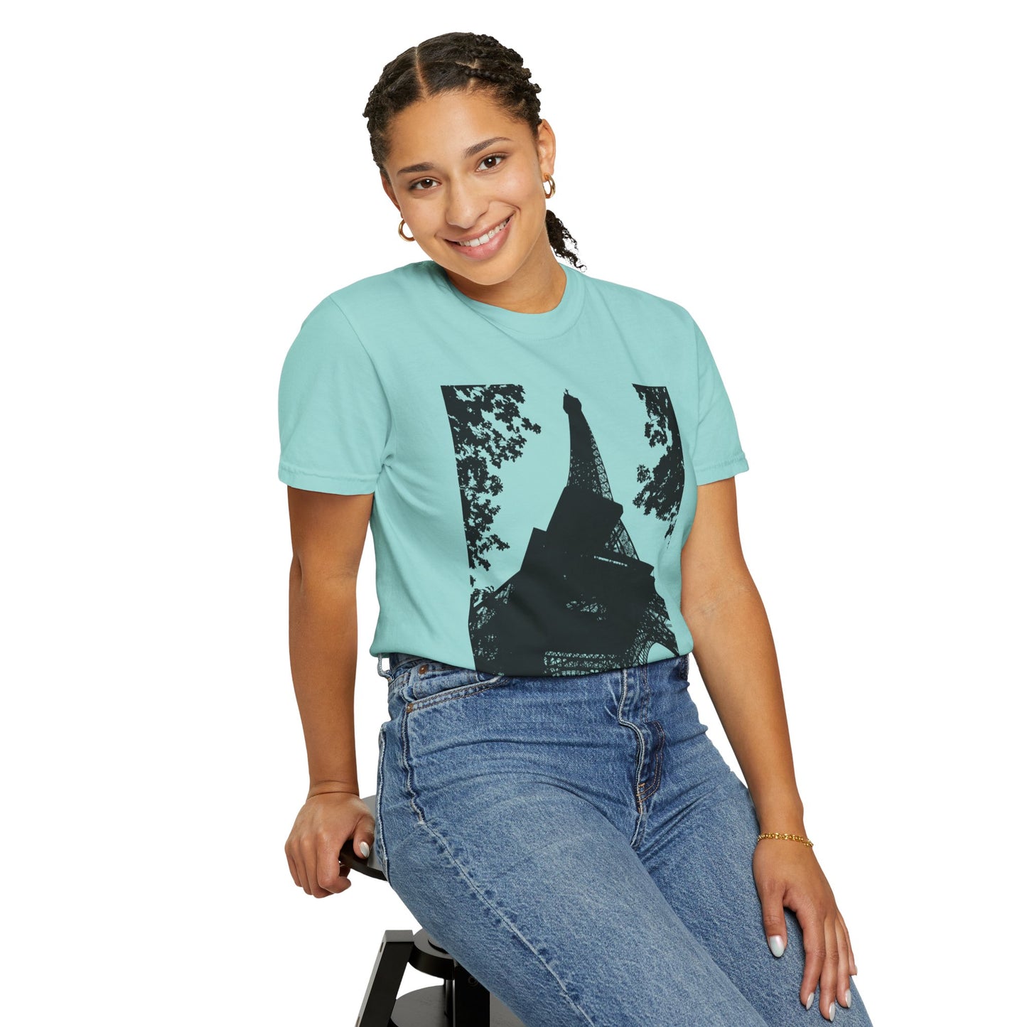 Eiffel Tower Unisex Garment-Dyed T-shirt