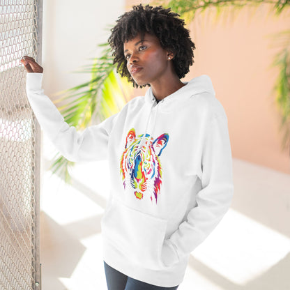 Unisex Tiger Three-Panel Fleece Hoodie