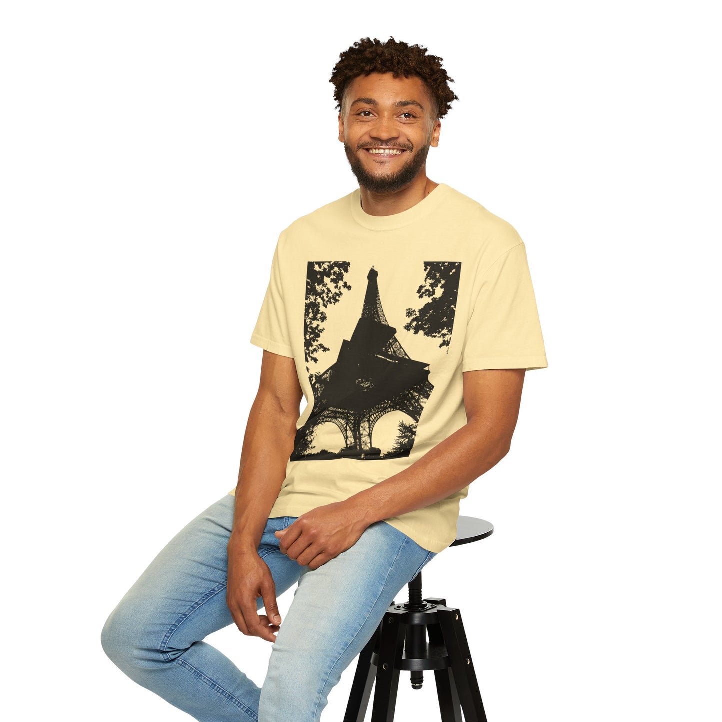 Eiffel Tower Unisex Garment-Dyed T-shirt