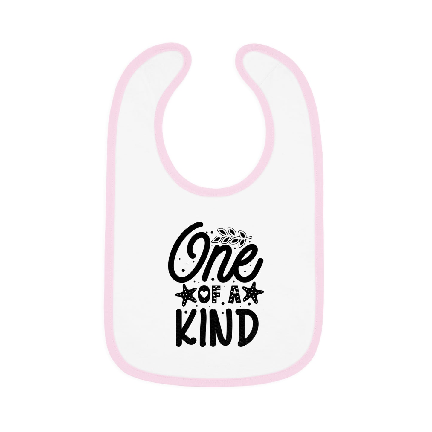 One Of a Kind Baby Contrast Trim Jersey Bib