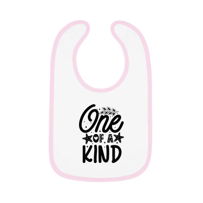 One Of a Kind Baby Contrast Trim Jersey Bib
